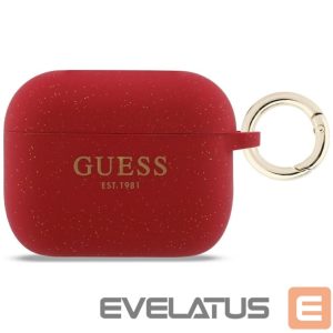 Kitos prekės Guess  Guess Silicone Glitter Ring Case for AirPods Pro 3 - Red and Glitter 