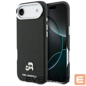 Kitos prekės Karl Lagerfeld  Karl Lagerfeld Karl & Choupette Head Pins Saffiano MagSafe Case for iPhone Air - Black 
