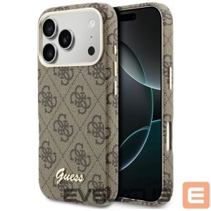 Kitos prekės Guess  Guess 4G Script MagSafe Case for iPhone 17 Pro - Brown 