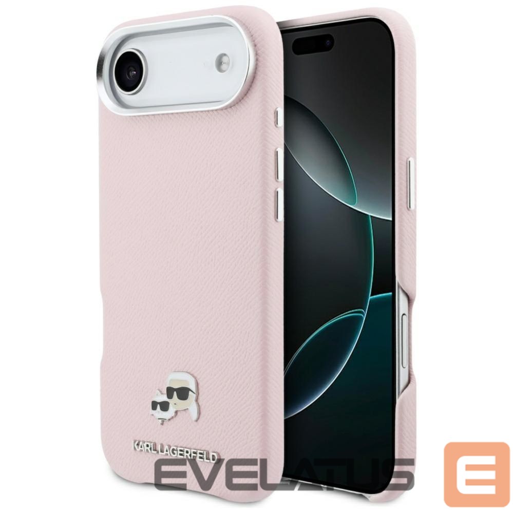 Kitos prekės Karl Lagerfeld Karl Lagerfeld Karl & Choupette Head Pins Saffiano MagSafe iPhone Air Case - Pink