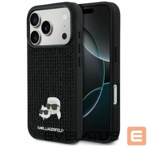 Kitos prekės Karl Lagerfeld  Karl Lagerfeld Rhinestones Karl&Choupette Pin Case for iPhone 17 Pro - Black 