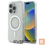 Kitos prekės Guess  Guess IML Rhinestones MagSafe Case for iPhone 16 Pro Max - White 