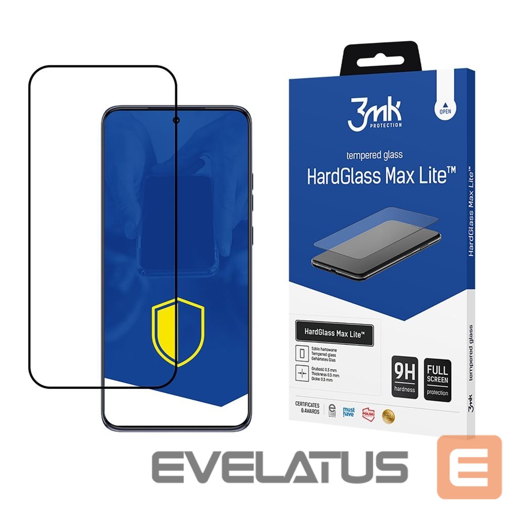 Kitos prekės 3MK Tempered glass 3mk HardGlass Max Lite Black for Motorola Edge 50 Neo