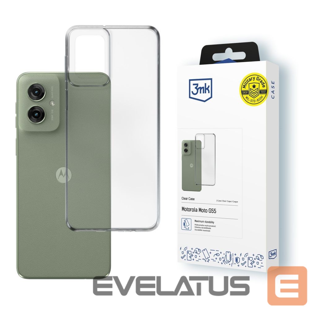Kitos prekės 3MK 3mk Clear Case for Motorola Moto G55 5G - transparent