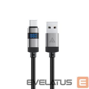 Kitos prekės Acefast  Acefast C15-04 USB-A - USB-C Cable with Display 480Mb/s 66W 1.2m - Black 