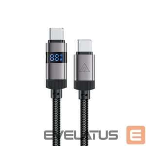 Kitos prekės Acefast  Acefast C15-03 USB-C - USB-C Cable with Display 480Mb/s 60W 1.2m - Black 