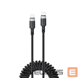 Kitos prekės Acefast  Acefast C14-03 USB-C - USB-C Spring Cable 480Mb/s 3A 1.2m - Black 
