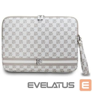 Kitos prekės DKNY  DKNY Sleeve Checkered Pattern Printed Stripes 14" Laptop Case - Beige 