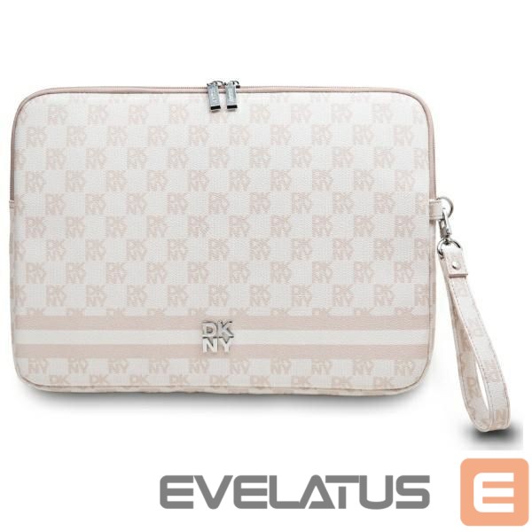 Kitos prekės DKNY DKNY Sleeve Checkered Pattern Printed Stripes 14" Laptop Case - Pink