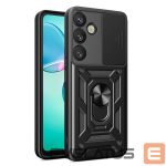 Kitos prekės Hurtel  Hybrid Armor Camshield with Camera Cover and Metal Ring for Samsung Galaxy S25+ - Black 