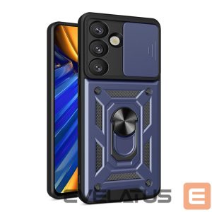 Kitos prekės Hurtel  Hybrid Armor Camshield with Camera Cover and Metal Ring for Samsung Galaxy S25+ - Blue 