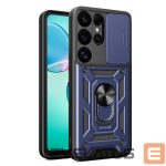 Kitos prekės Hurtel  Hybrid Armor Camshield with Camera Cover and Metal Ring for Samsung Galaxy S25 Ultra - Blue 