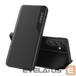 Kitos prekės Hurtel  Eco Leather View Case for Samsung Galaxy S24 FE with Flip and Stand - Black 