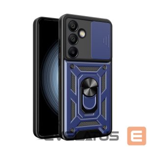 Kitos prekės Hurtel  Hybrid Armor Camshield with Camera Cover and Metal Ring for Samsung Galaxy S24 FE - Blue 