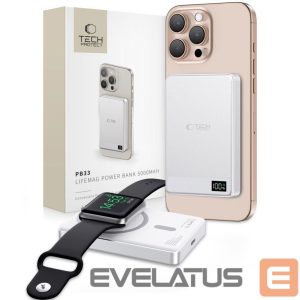 Kitos prekės Tech-Protect  Powerbank Tech-Protect PB33 LifeMag MagSafe 5000mAH - silver 