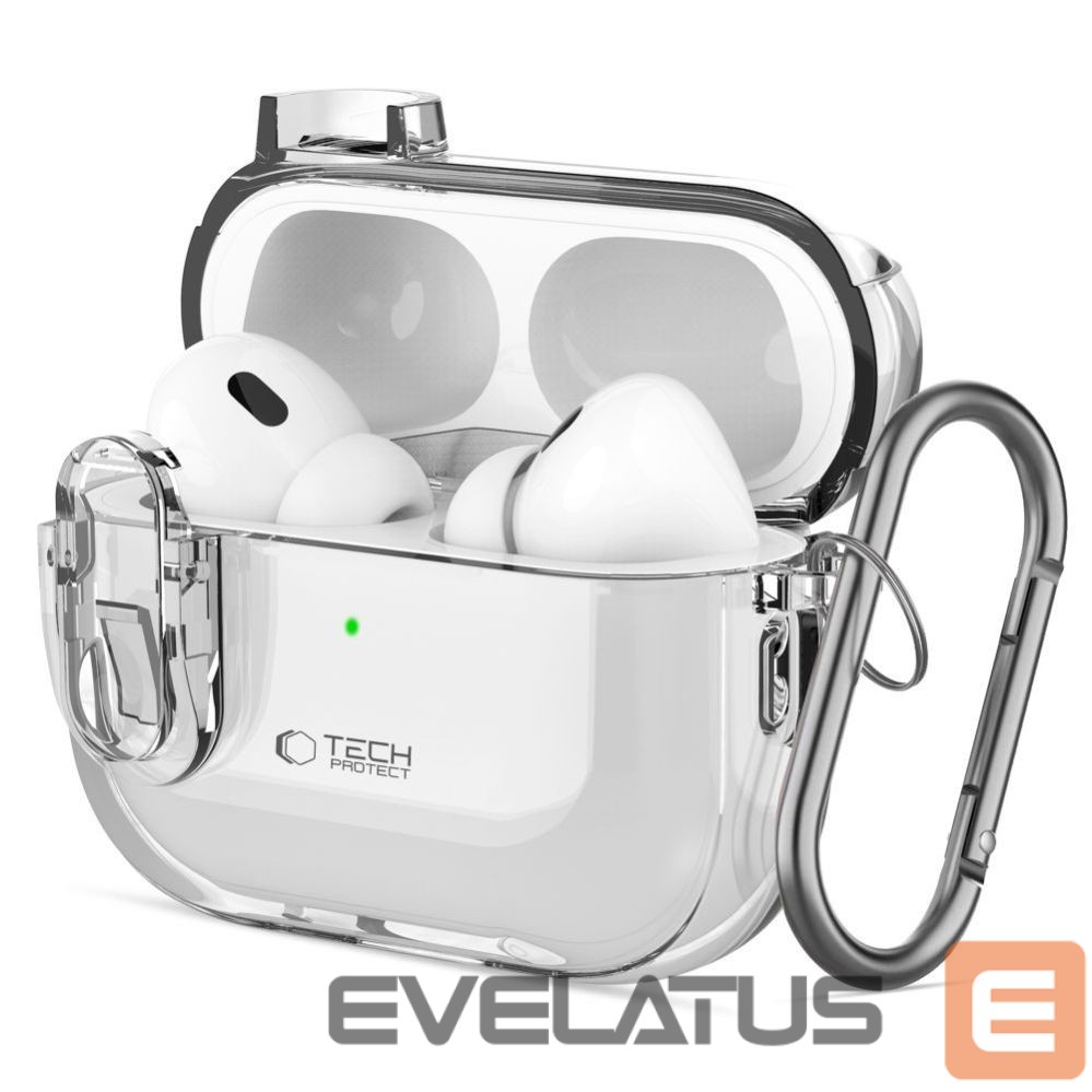 Kitos prekės Tech-Protect Tech-Protect Slim Hook Case for AirPods 1 / 2 - Clear