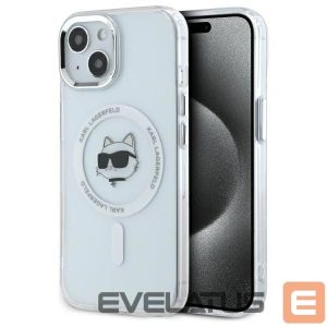 Kitos prekės Karl Lagerfeld  Karl Lagerfeld IML Metal Choupette Head MagSafe iPhone 15 Case - White 