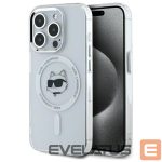 Kitos prekės Karl Lagerfeld  Karl Lagerfeld IML Metal Choupette Head MagSafe Case for iPhone 15 Pro Max - White 
