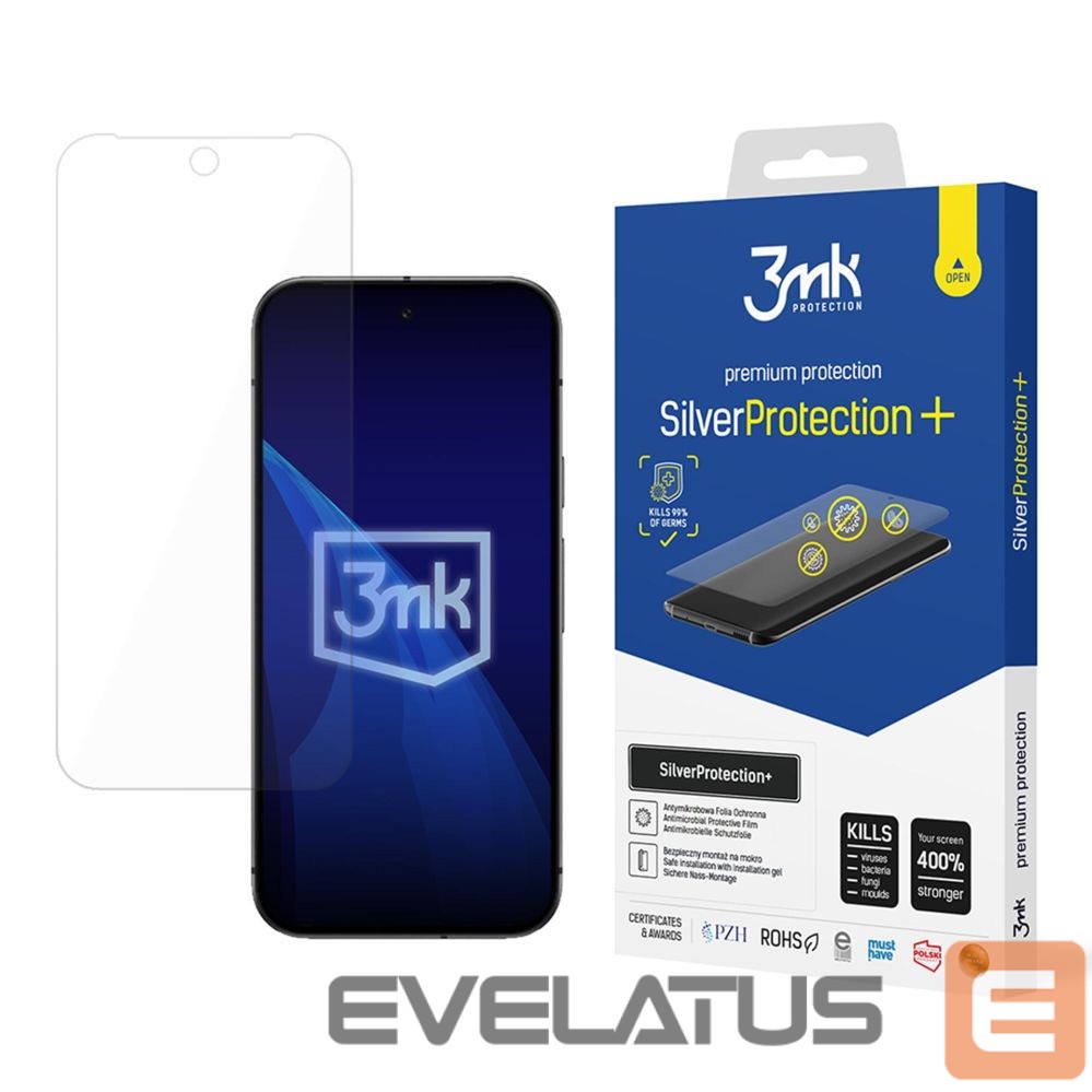 Kitos prekės 3MK Antibacterial protective film 3mk SilverProtection+ for Google Pixel 9A