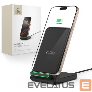 Kitos prekės Tech-Protect  Tech-Protect QI15W-A40 Wireless Charger - Black 