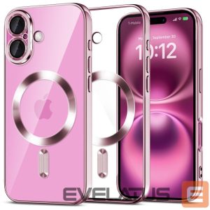 Kitos prekės Tech-Protect  Tech-Protect MagFlex MagSafena iPhone 16 Case - Clear / Pink 