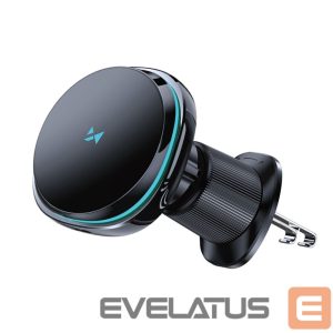 Kitos prekės Wozinsky  Wozinsky WCT5-Q6S2Y Car Holder with Qi/MagSafe 15W Inductive Charger for Ventilation Grill with Fan - Black 
