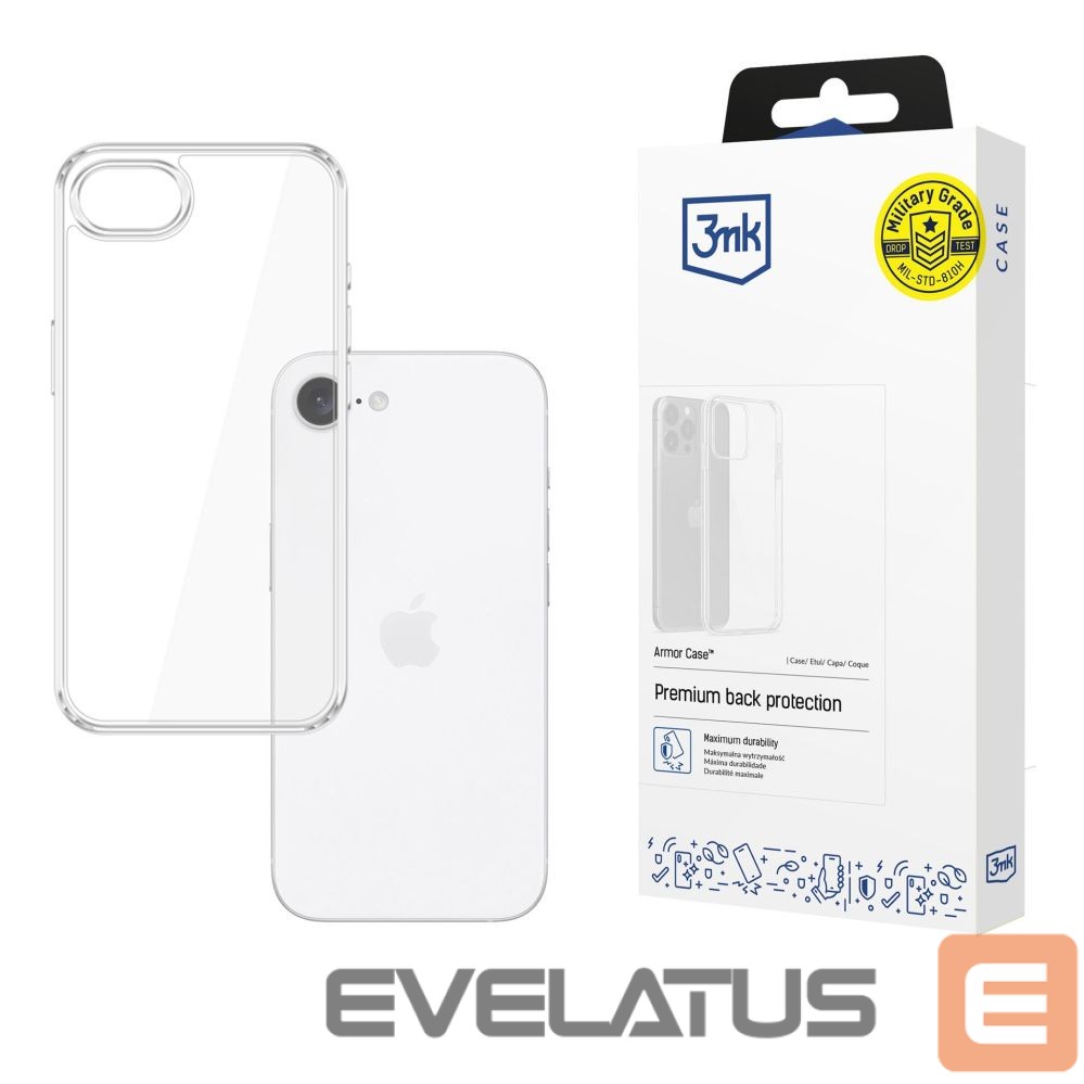Kitos prekės 3MK 3mk Armor Case for Apple iPhone 16e - transparent