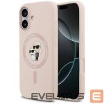 Kitos prekės Karl Lagerfeld  Karl Lagerfeld Silicone Karl&Choupette Ring MagSafe Case for iPhone 17 - Pink 