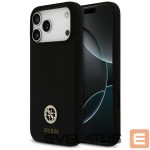 Kitos prekės Guess  Guess Silicone Logo Strass 4G MagSafe Case for iPhone 17 Pro Max - Black 