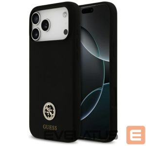 Kitos prekės Guess  Guess Silicone Logo Strass 4G MagSafe Case for iPhone 17 Pro Max - Black 