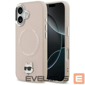 Kitos prekės Karl Lagerfeld  Karl Lagerfeld Choupette Pin MagSafe Case for iPhone 17 - Pink 
