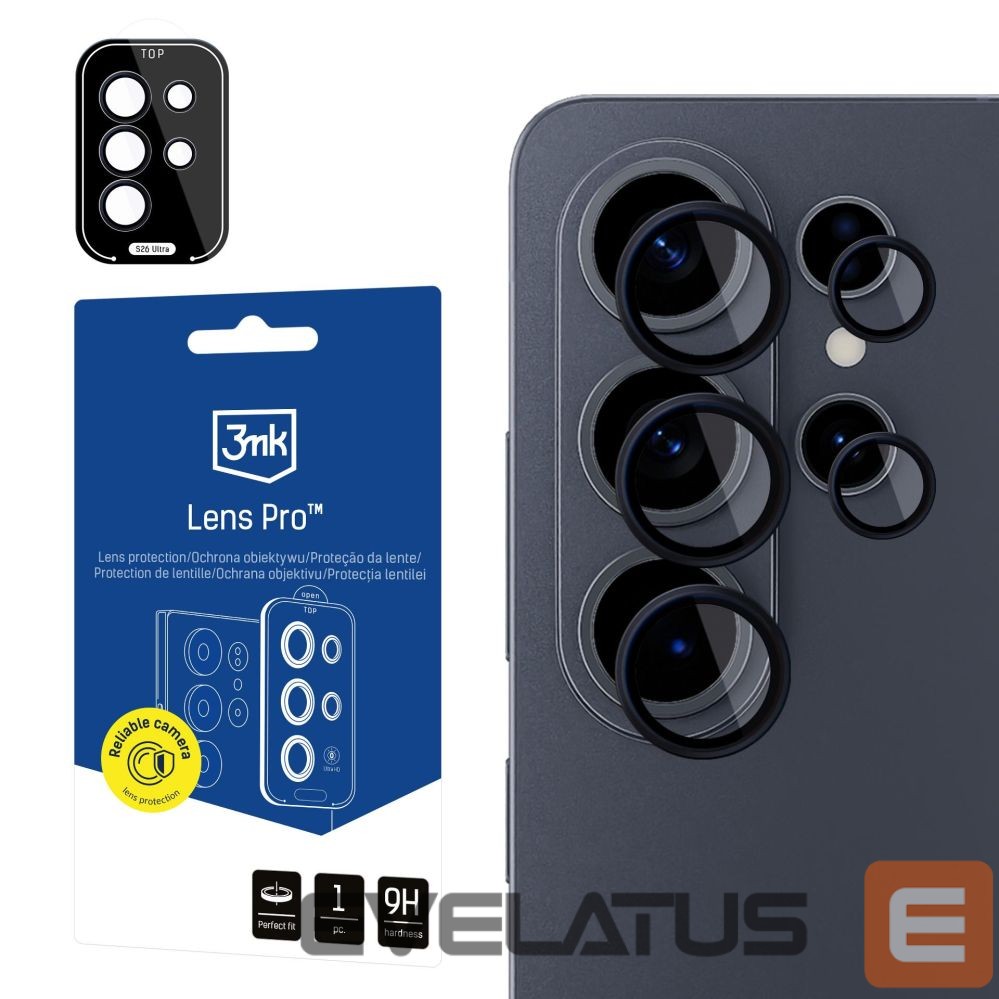 Kitos prekės 3MK 3mk Lens Protection Pro Black Hybrid Glass for the Camera Lens on the Samsung Galaxy S26 Ultra