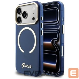 Kitos prekės Guess  Guess IML Script Metal MagSafe Case for iPhone 17 Pro Max - Blue 