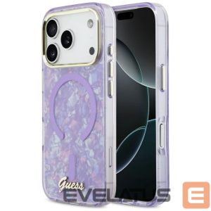 Kitos prekės Guess  Guess IML Shell Script Metal MagSafe Case for iPhone 17 Pro Max - Purple 