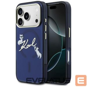 Kitos prekės Karl Lagerfeld  Karl Lagerfeld IML Choupettes Karl Script Logo MagSafe Case for iPhone 17 Pro - Blue 