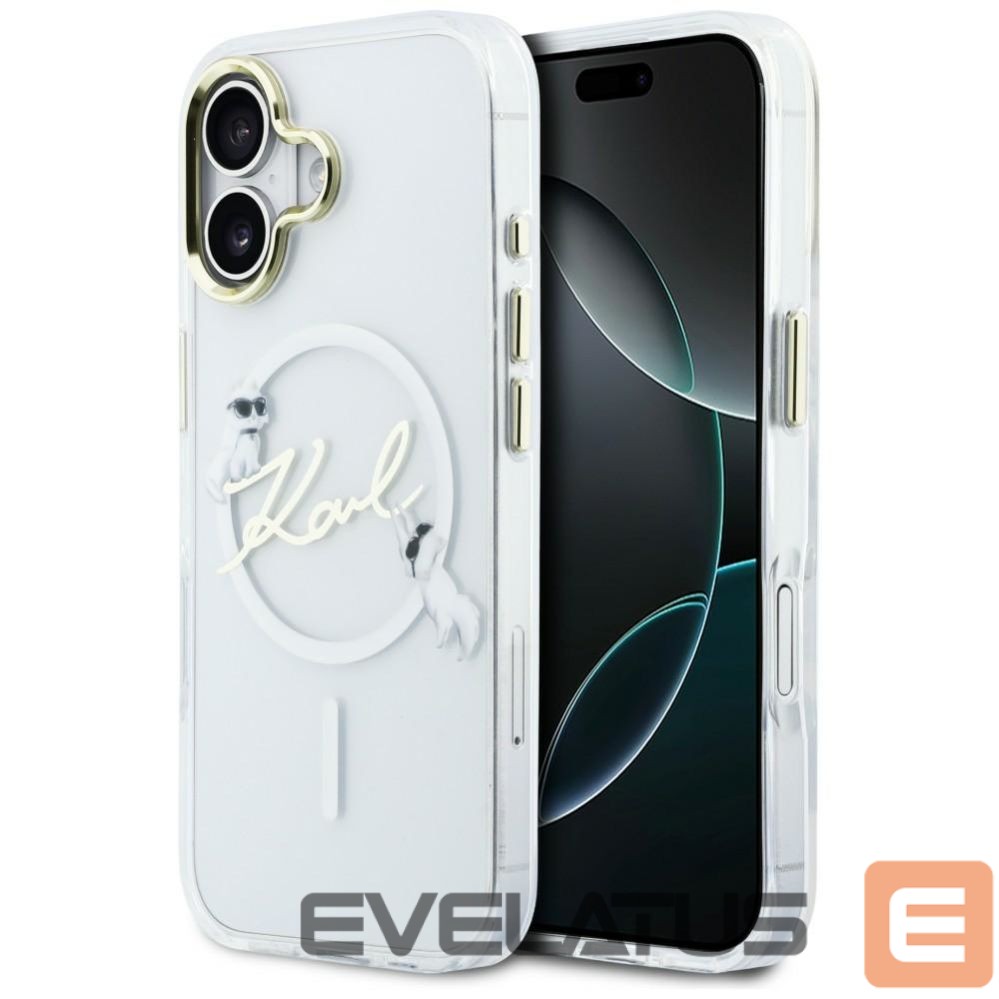 Kitos prekės Karl Lagerfeld Karl Lagerfeld IML Choupettes Karl Script Logo MagSafe iPhone 17 Case - Clear