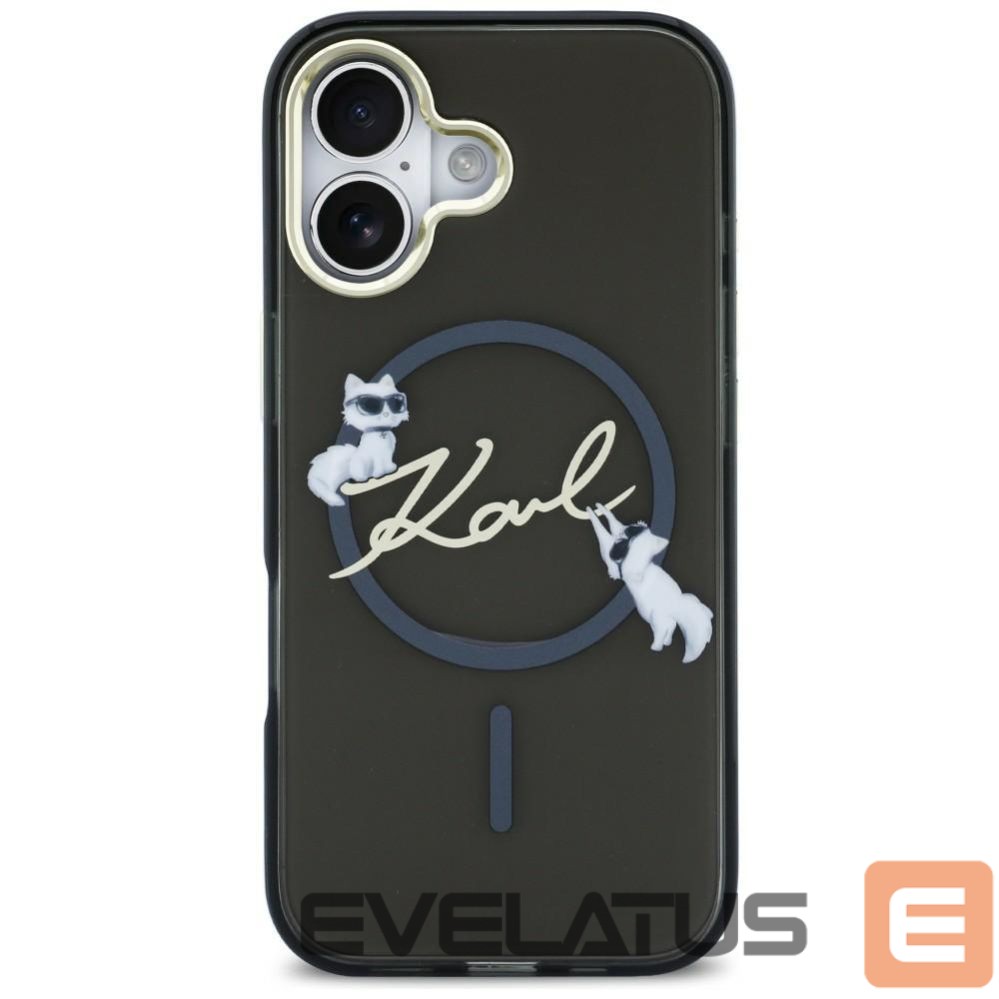 Kitos prekės Karl Lagerfeld Karl Lagerfeld IML Choupettes Karl Script Logo MagSafe iPhone Air Case - Black