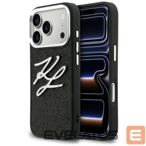 Kitos prekės Karl Lagerfeld  Karl Lagerfeld IML Glitter KL Diamond Logo Case for iPhone 17 Pro - Black 