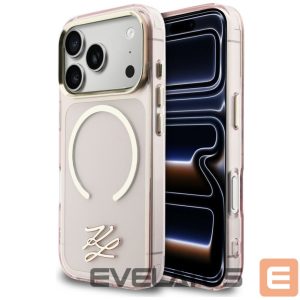 Kitos prekės Karl Lagerfeld  Karl Lagerfeld IML KL Script Logo MagSafe Case for iPhone 17 Pro Max - Pink 