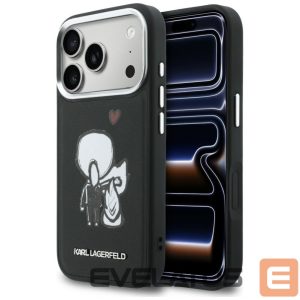 Kitos prekės Karl Lagerfeld  Karl Lagerfeld Karl & Choupette Back Logo MagSafe Case for iPhone 17 Pro - Black 