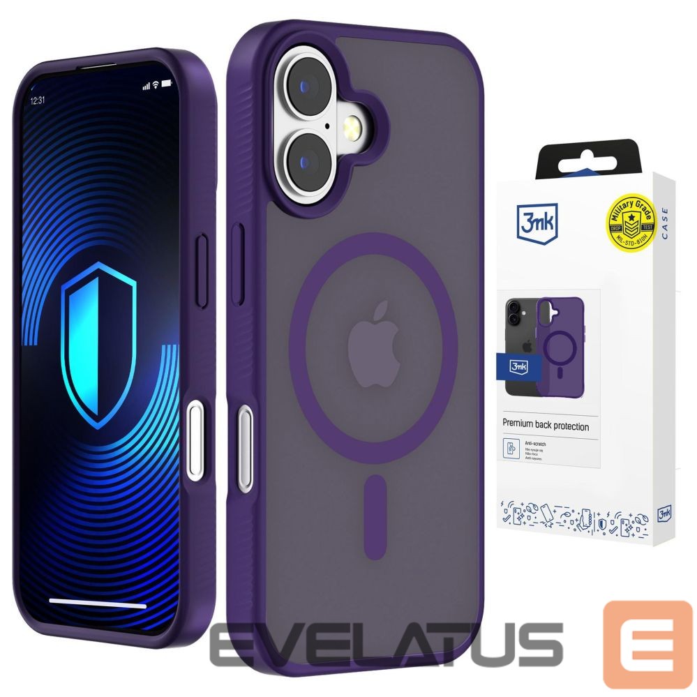 Kitos prekės 3MK 3mk Smoke MagCase for iPhone 16 - purple-translucent