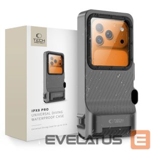Kitos prekės Tech-Protect  Tech-Protect IPX8 Pro Waterproof Phone Case - Gray and Black 