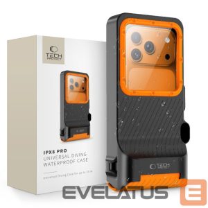 Kitos prekės Tech-Protect  Tech-Protect IPX8 Pro Waterproof Phone Case - Orange and Black 