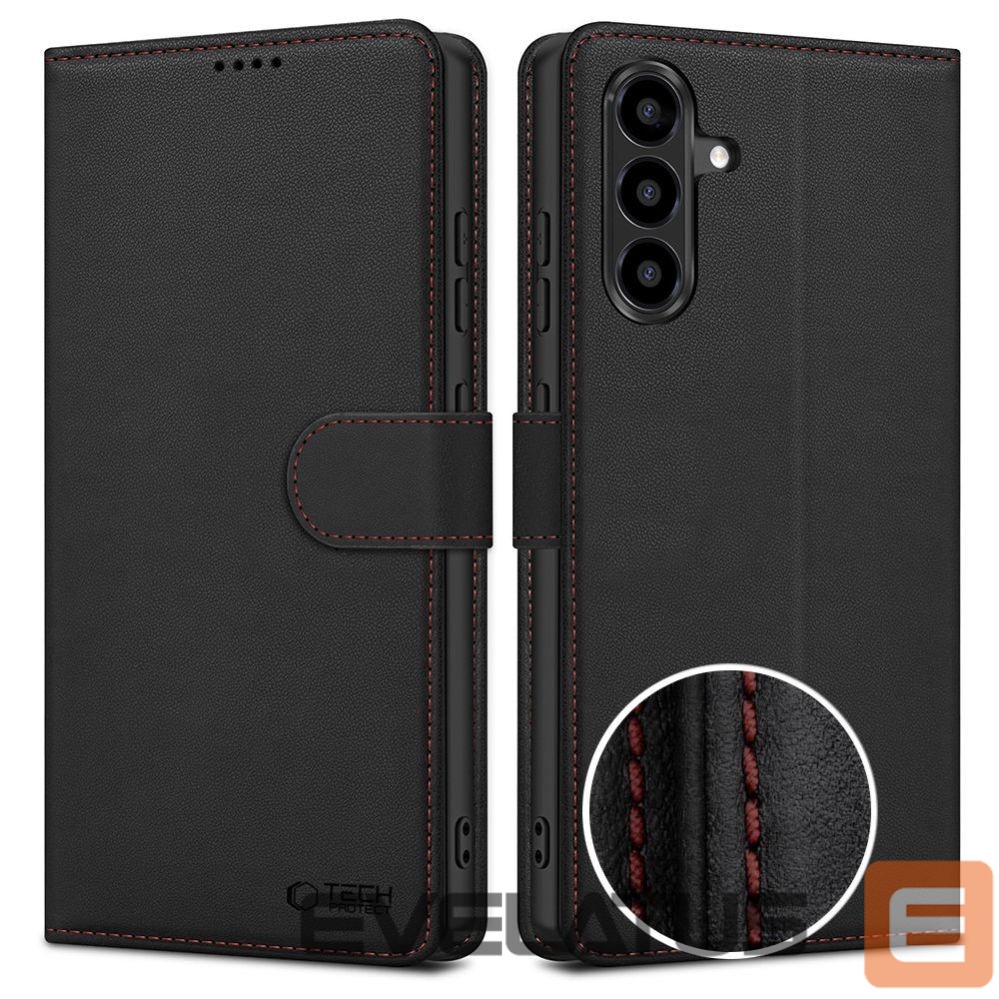 Kitos prekės Tech-Protect Tech-Protect Wallet Case for Samsung Galaxy A57 5G - Black and Red