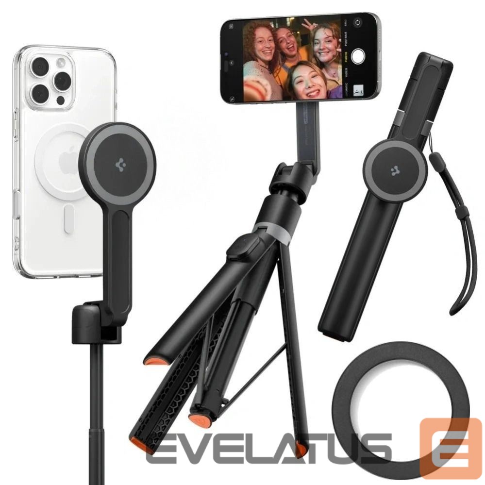 Kitos prekės Spigen Spigen S581W MagSafe Bluetooth Selfie Stick and Tripod - Black