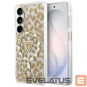 Kitos prekės Guess  Guess IML Leopard Print Triangle MagSafe Case for Samsung Galaxy S26 - Brown 