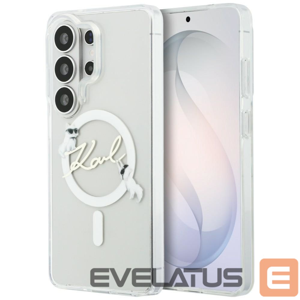 Kitos prekės Karl Lagerfeld Karl Lagerfeld IML KC Script MagSafe Case for Samsung Galaxy S26 Ultra - Transparent