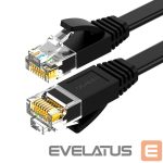 Kabelis Ugreen  Ugreen NW102 50177 Flat LAN Ethernet Cat. 6 Network Cable 8m - Black 