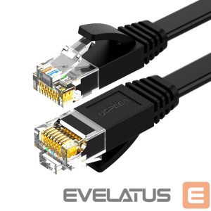 Kabelis Ugreen  Ugreen NW102 50177 Flat LAN Ethernet Cat. 6 Network Cable 8m - Black 