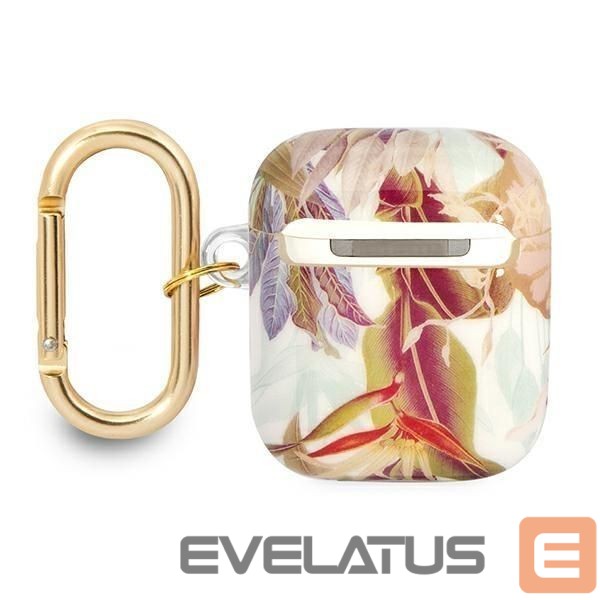 Nugarėlės dėklai Guess Guess GUA2HHFLU AirPods cover purple/purple Flower Strap Collection